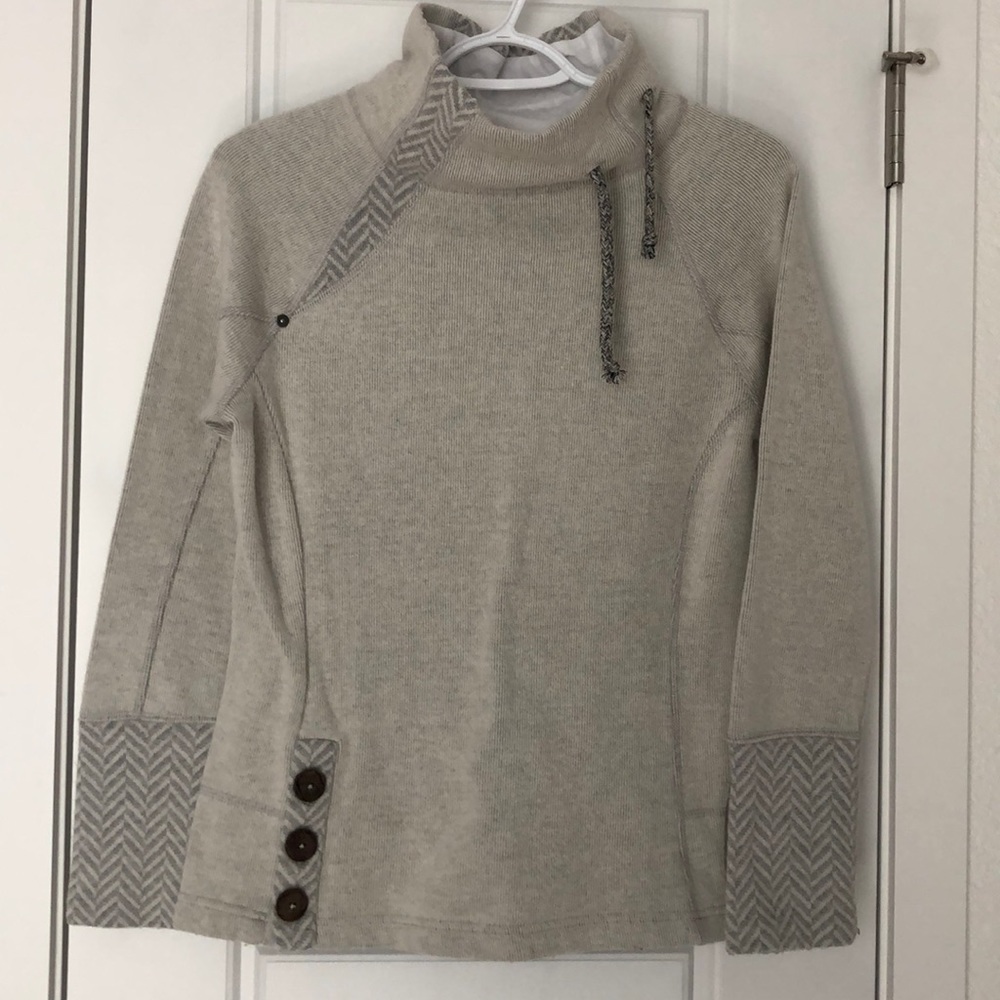 Prana Wool Blend Funnel neck top Sz S